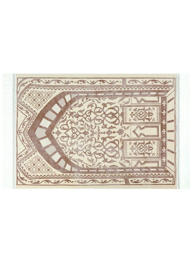 سجادة صلاة محمولة ماصة للماء مقاس 80×120 سم، بزخارف إثنية فاخرة، سجادة سميكة مقاومة للبقع، مناسبة لغرفة المعيشة وغرفة النوم والشرفة